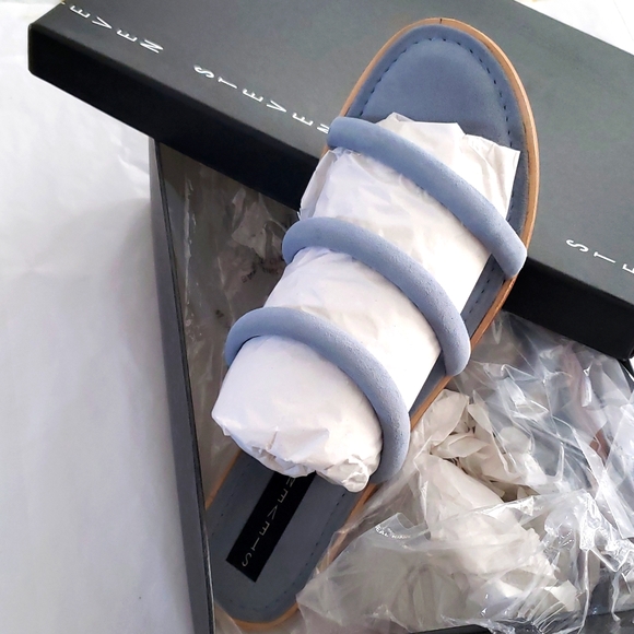 Steven by Steve Madden NEW Suede Leather Strappy Cushion CHACHA Sandal MULE 11 - Picture 2 of 11